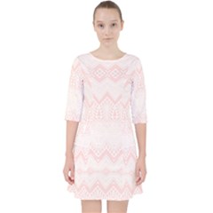 Boho Pastel Pink Pattern Pocket Dress by SpinnyChairDesigns