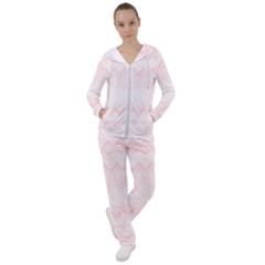 Boho Pastel Pink Pattern Women s Tracksuit by SpinnyChairDesigns