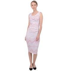 Boho Pastel Pink Pattern Sleeveless Pencil Dress by SpinnyChairDesigns