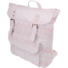 Boho Pastel Pink Pattern Buckle Up Backpack by SpinnyChairDesigns