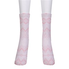 Boho Pastel Pink Pattern Men s Crew Socks by SpinnyChairDesigns
