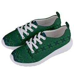 Boho Emerald Green And Blue  Women s Lightweight Sports Shoes by SpinnyChairDesigns
