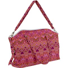 Boho Pink Pattern Canvas Crossbody Bag by SpinnyChairDesigns
