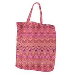 Boho Pink Pattern Giant Grocery Tote by SpinnyChairDesigns