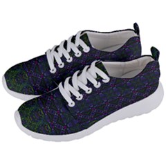 Boho Purple Green Pattern Men s Lightweight Sports Shoes by SpinnyChairDesigns