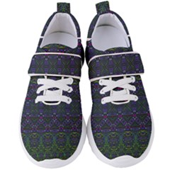 Boho Purple Green Pattern Women s Velcro Strap Shoes by SpinnyChairDesigns