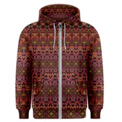 Boho Floral Pattern Men s Zipper Hoodie