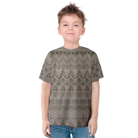 Boho Khaki  Kids  Cotton Tee by SpinnyChairDesigns