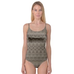 Boho Khaki  Camisole Leotard  by SpinnyChairDesigns