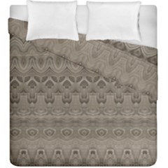 Boho Khaki  Duvet Cover Double Side (king Size) by SpinnyChairDesigns