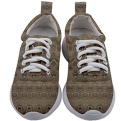 Boho Khaki  Kids Athletic Shoes by SpinnyChairDesigns