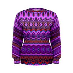 Boho Magenta Pattern Women s Sweatshirt by SpinnyChairDesigns