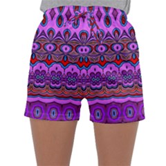 Boho Magenta Pattern Sleepwear Shorts by SpinnyChairDesigns