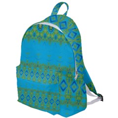 Boho Blue Green Pattern The Plain Backpack by SpinnyChairDesigns