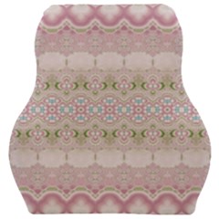 Boho Pastel Spring Floral Pink Car Seat Velour Cushion  by SpinnyChairDesigns