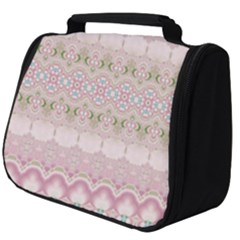 Boho Pastel Spring Floral Pink Full Print Travel Pouch (big) by SpinnyChairDesigns