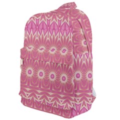 Boho Pink Floral Pattern Classic Backpack by SpinnyChairDesigns
