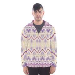 Boho Violet Yellow Men s Hooded Windbreaker by SpinnyChairDesigns