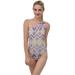 Boho Violet Yellow To One Side Swimsuit