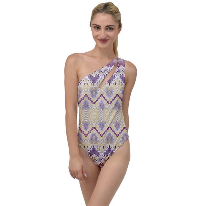 Boho Violet Yellow To One Side Swimsuit