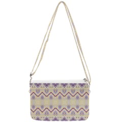 Boho Violet Yellow Double Gusset Crossbody Bag by SpinnyChairDesigns