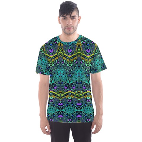 Boho Emerald Green Men s Sport Mesh Tee by SpinnyChairDesigns