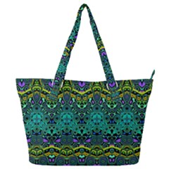 Boho Emerald Green Full Print Shoulder Bag by SpinnyChairDesigns