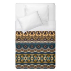 Boho Brown Blue Duvet Cover (single Size) by SpinnyChairDesigns