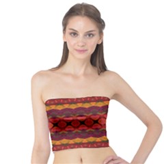 Boho Red Gold Tube Top by SpinnyChairDesigns