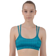 Boho Teal Pattern Line Them Up Sports Bra by SpinnyChairDesigns