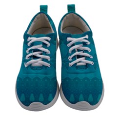 Boho Teal Pattern Athletic Shoes by SpinnyChairDesigns