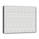 Boho White Wedding Lace Pattern Canvas 14  x 11  (Stretched) View1