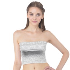 Boho White Wedding Lace Pattern Tube Top by SpinnyChairDesigns