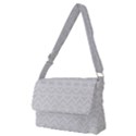 Boho White Wedding Lace Pattern Full Print Messenger Bag (M) View1