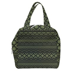 Boho Sage Green Black Boxy Hand Bag by SpinnyChairDesigns