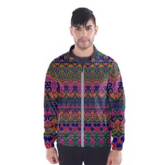 Boho Colorful Pattern Men s Windbreaker by SpinnyChairDesigns