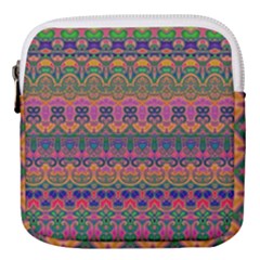 Boho Colorful Pattern Mini Square Pouch by SpinnyChairDesigns