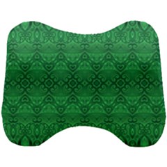 Boho Emerald Green Head Support Cushion by SpinnyChairDesigns