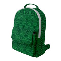 Boho Emerald Green Flap Pocket Backpack (large) by SpinnyChairDesigns