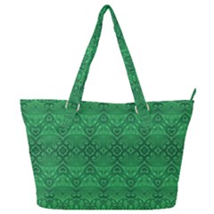 Boho Emerald Green Full Print Shoulder Bag by SpinnyChairDesigns