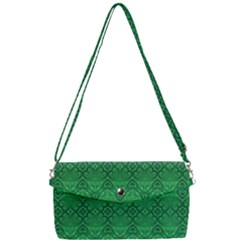 Boho Emerald Green Removable Strap Clutch Bag by SpinnyChairDesigns