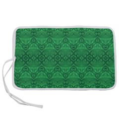 Boho Emerald Green Pen Storage Case (l) by SpinnyChairDesigns