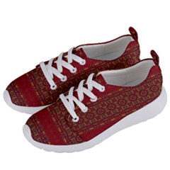 Boho Red Gold Women s Lightweight Sports Shoes by SpinnyChairDesigns
