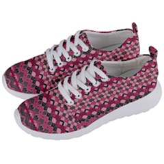 Boho Pink Grey  Men s Lightweight Sports Shoes by SpinnyChairDesigns