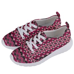 Boho Pink Grey  Women s Lightweight Sports Shoes by SpinnyChairDesigns