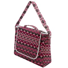 Boho Pink Grey  Box Up Messenger Bag by SpinnyChairDesigns