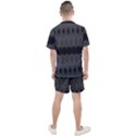 Boho Black Grey Pattern Men s Mesh Tee and Shorts Set View2
