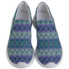 Boho Purple Teal Women s Lightweight Slip Ons by SpinnyChairDesigns