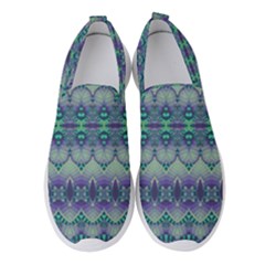 Boho Purple Teal Women s Slip On Sneakers by SpinnyChairDesigns