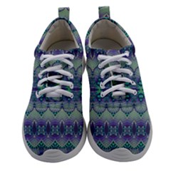 Boho Purple Teal Athletic Shoes by SpinnyChairDesigns